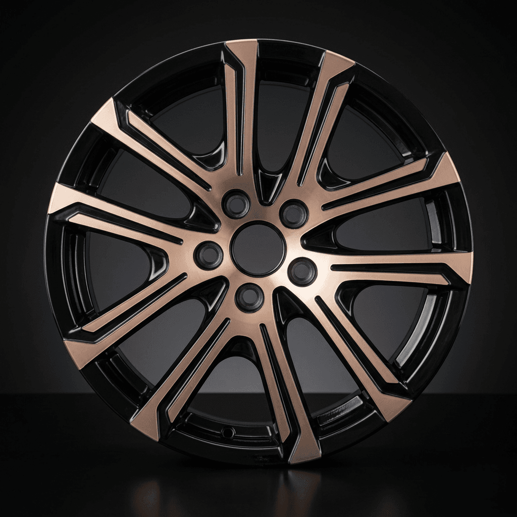 Bronze diamond-cut alloy wheel